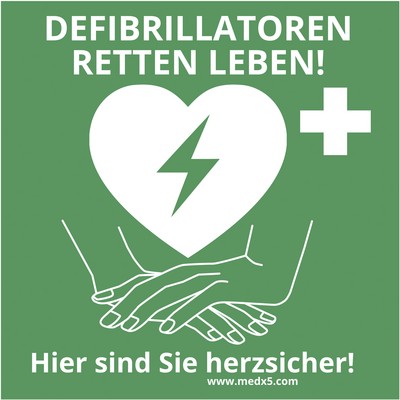 MEDX5 AED-Z-AKL-10 AED-Aufkleber