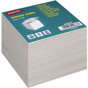 Notizzettel, 90 x 90 mm, Recycling, grau