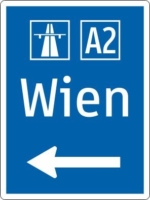 Wegweiser zur Autobahn oder Autostraße | Alform Ausführung