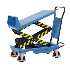Neige-Hubtischwagen, Erleichterter Zugriff in Kisten, Tragfähigkeit 150 kg.