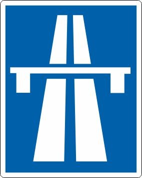 §53/8a Autobahn | flaches Verkehrszeichen