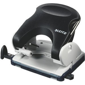 Locher Topstyle®, mit Anschlagschiene, 25 Blatt, 2,5 mm, schwarz