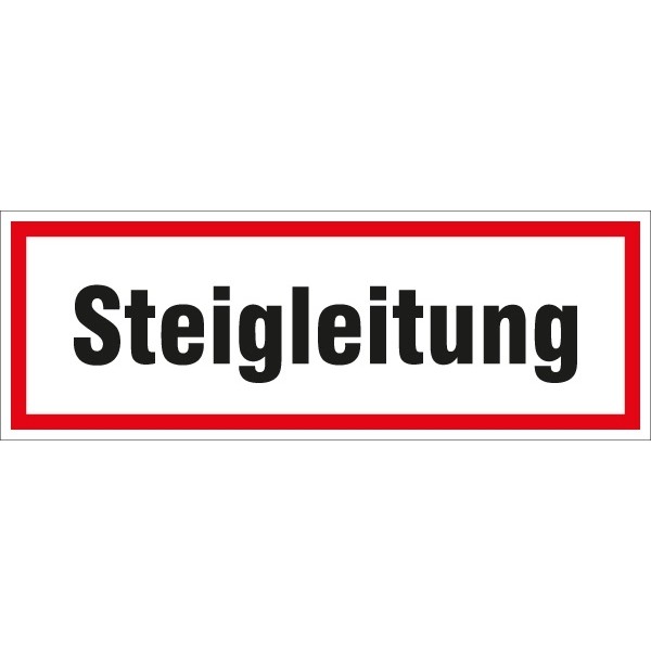 Hinweisschild Steigleitung 297x105/1.5mm
