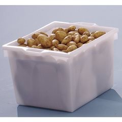 Stapelbehälter aus Polyethylen, konische Bauform, Volumen 60 l, natur.