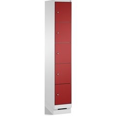 EVOLO Fächerschrank, mit Sockel, 1 Abteil, 5 Fächer, Abteilbreite 300 mm, lichtg