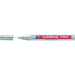 Lackmarker, 780, Einweg, Rundspitze, 0,8mm, Schreibf.: silber