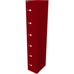 OFFICE Schließfachsystem, Tiefe 457 mm, 6 Fächer, kardinalrot.