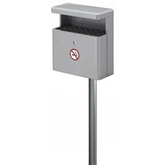 Standascher mit Dach, aus Aluminium, grau.