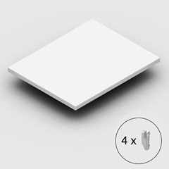 Fachboden extra, inkl. Bodenträgern, kunststoffbeschichtet, lichtgrau, BxT 1000