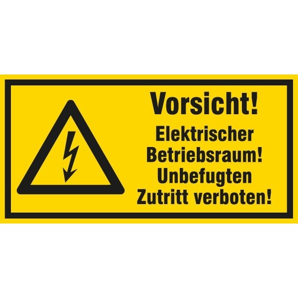 Hinweisschild Elektr. Betriebsraum 200x100/1.5mm