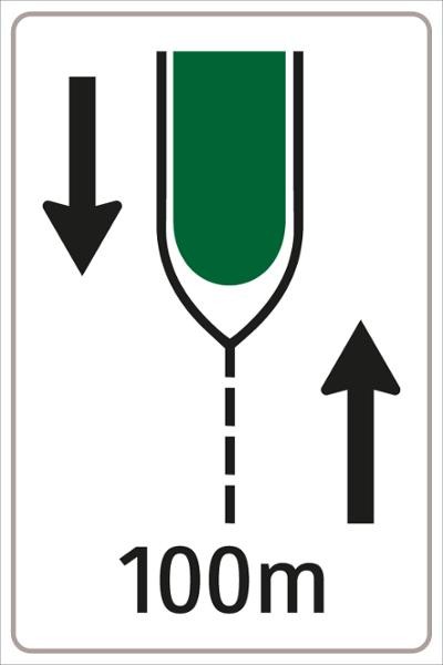 Vorankündigung einer Verkehrsinsel Bild 2 | C-Sign, gebördelt