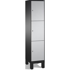 EVOLO Fächerschrank, mit Füßen, 1 Abteil, 3 Fächer, Abteilbreite 400 mm, schwarz