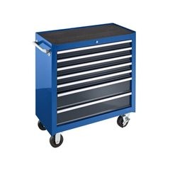 Werkstattwagen, HxBxT 1010 x 914 x 458 mm, 7 Schubladen, blau.