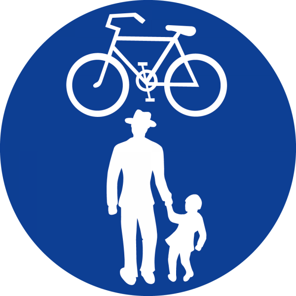 §52/17a lit. a Geh- und Radweg (gemeinsam) URP I Scotchlite Typ1 | Umrandungsprofil I