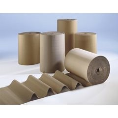 Rollenwellpappe, Länge 70 m, Qualität 80 g/m², Breite 1500 mm.