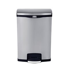 Tretabfallsammler SLIM JIM®, aus Edelstahl, Volumen 90 l.
