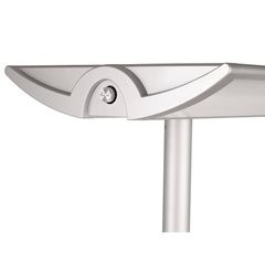 Standleuchte, Standfuß 280 x 420 mm, 4 x 55 W, 1900 lx, silber.