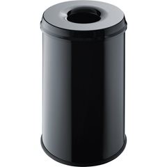 Sicherheits-Abfallbehälter, Volumen 30 l, HxØ 470 x 335 mm, schwarz, VE 2 Stk.