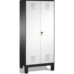 EVOLO Wäsche- / Garderobenschrank, 4 Fachböden, Kleiderstange, Abteile 2 x 400 m