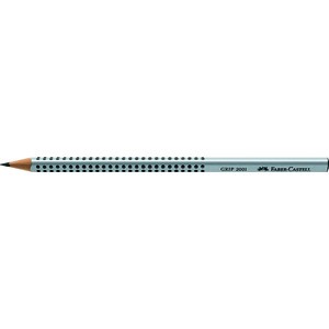 Bleistift GRIP 2001, dreieckig, 2H, Schaft: silber
