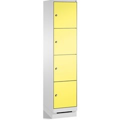 EVOLO Fächerschrank, mit Sockel, 1 Abteil, 4 Fächer, Abteilbreite 400 mm, lichtg