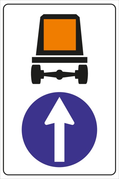 §52/15a*b Vorgeschriebene Fahrtrichung für Fahrzeuge mit gefährlichen Gütern