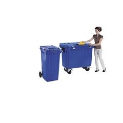 Papiertonne/Datenschutzbehälter abschließbar, Volumen 660 l, BxHxT 1370 x 1250 x