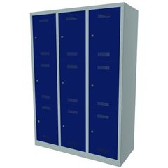 MonoBloc™ Schließfachschrank, 3 Fächer je Abteil, Breite 1200 mm, 3 Abteile, 9 F