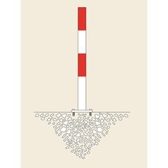 Sperrpfosten Morion, zum Aufdübeln, Ø 76 mm, feuerverzinkt.