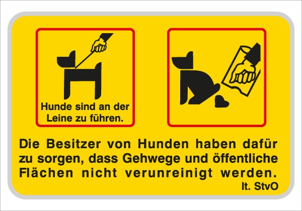 Die Besitzer von Hunden haben dafür .... | C-Sign, gebördelt