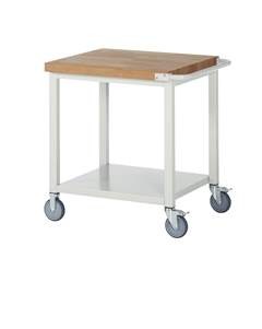 Fahrbare Werkbank Serie 8000, Gestellbauweise, 1 Ablageboden, BxT 2000 x 700 mm.