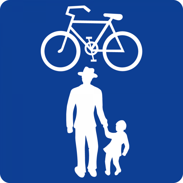 §53/28a Geh-und Radweg (gemeinsam) ohne Benützungspflicht "Formline" Scotchlite Folie Typ1 | Formlin