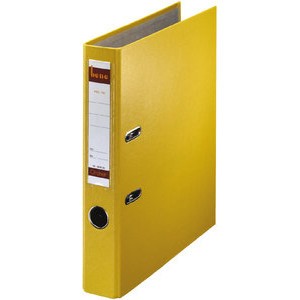 Ordner No.1, PP-kaschiert, Einsteckrückenschild, A4, 52 mm, gelb