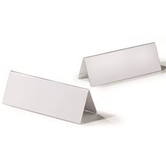 Tischnamensschild aus Acryl, HxB 61/122 x 150 mm, VE 30 Stk, Dachform.
