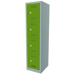 MonoBloc™ Schließfachschrank, 4 Fächer je Abteil, Breite 422 mm, 1 Abteil, 4 Fäc