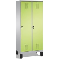 EVOLO Aufbewahrungsschrank, mit Füßen, 2 Abteile, Abteilbreite 400 mm, mit 8 Fac