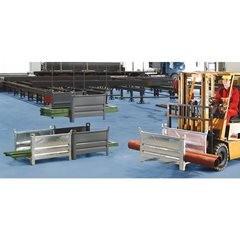 Langgutgestell mit 2 Längswänden, LxB 1000 x 800 mm, verzinkt, ab 5 Stück.