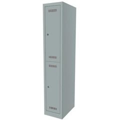 MonoBloc™ Garderobenschrank, doppelstöckig, Breite 322 mm, 1 Abteil, 2 Fächer, K