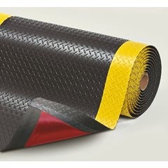 Anti-Ermüdungsmatte Cushion Trax®, pro lfd. m, PVC, schwarz / gelb, Breite 600 mm.