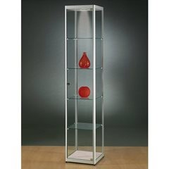 Vitrine mit LED-Deckenspot, 1 x 5 W, Höhe 2000 mm, BxT 400 x 400 mm.
