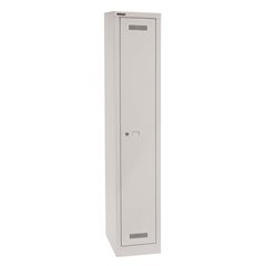 MonoBloc™ Garderobenschrank, lichtgrau, 1 Abteil, Breite 322 mm.