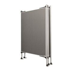 Präsentationswand-Set, mobil, 3 Pinntafeln, 4 Säulen, Breite 3 x 1200 mm.