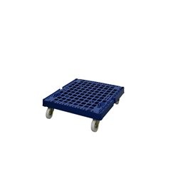 Rollplatte aus Kunststoff, Gesamtlänge 682 mm, enzianblau.