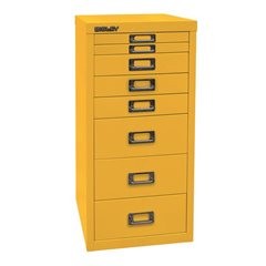 MultiDrawer™ 29er Serie, DIN A4, 8 Schubladen, gelb.