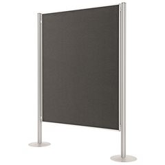 Präsentationswand-Set, Filz, grau, 2 Pinntafeln, 3 Säulen.