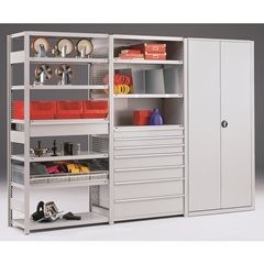 Steckregal, Bauart leicht, doppelseitig, HxBxT 2500 x 1000 x 600 mm, verzinkt, Grundregal.