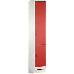 EVOLO Fächerschrank, mit Sockel, 1 Abteil, 3 Fächer, Abteilbreite 300 mm, verkeh