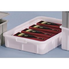Kunststoff-Stapelbehälter, Volumen 26 l, Außenmaße LxBxH 668 x 445 x 122 mm, natur, ab 10 Stk.