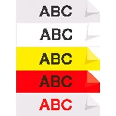 D1-Schriftband, Sortiment, VE 5 Stk, Breite 12 mm.