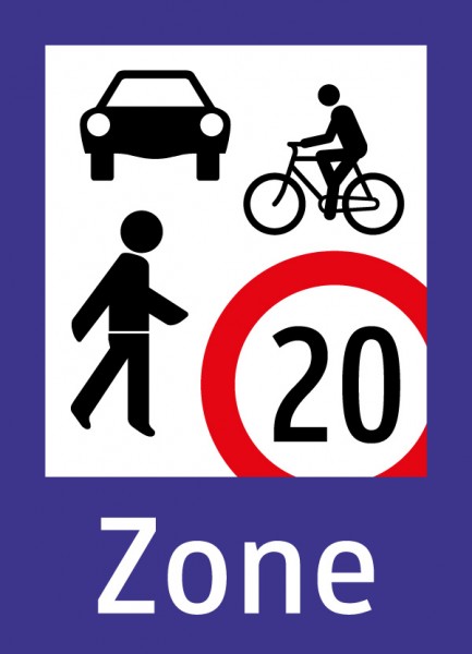 Premark "Begegnungszone" 1000 x 1500 mm